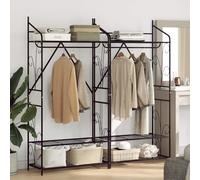 Armoire ouverte en métal, 2 pièces, 78 x 36 x 158 cm, système de rangement moderne pour chambre à coucher, avec tringle à vêtements, étagères, compacte et durable, pour dressing et couloir