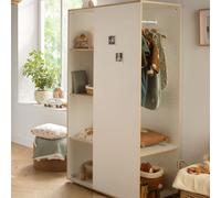Baby Price – Meuble de rangement First – Bois blanc, chant bois, étagères & penderie – Blanc TU
