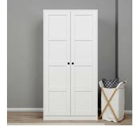 Armoire penderie 2 portes blanche, détail encadrement BYRON