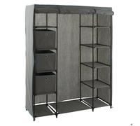 Armoire penderie 3 boîtes tissu gris anthracite - 5five