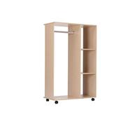 HOMCOM Armoire penderie Armoire de Rangement Mobile Panneaux de Particules Coloris chêne Clair