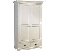 Armoire Penderie Blanche 2 Portes de Style Anglais