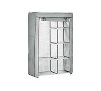 HOMCOM - Armoire de Rangement Penderie - Acier - 103x43x162.5cm - gris clair