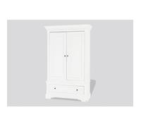 Pinolino Armoire Emilia – L 128 x P 58 x H 208 – Panneau MDF blanc laqué mat