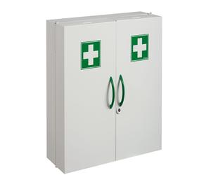 Armoire Pharmacie Blanche 2 Portes Rangement Sécurisé Mural Compact - Générique