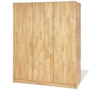 Pinolino Armoire Natura grande - massif hêtre huilé - L141 x P63 x H182 - Beige
