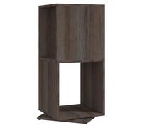 Armoire pivotante gris chêne 34,5 x 34,5 x 75,5 cm aggloméré | Panneau de particules mélaminé, 2 compartiments, rotation à 360°, chêne sonoma gris, assemblage requis