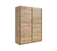 Armoire placard à 2 portes coulissantes coloris Chêne wotan