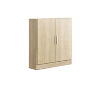 Armoire / placard de rangement de 2 portes coloris Chene Cambrian - longueur 82 x profondeur 35 x hauteur 90 cm --