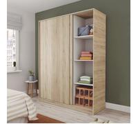 Armoire Placard de rangement de 3 portes coulissantes coloris cambrien - Longueur 150 x Profondeur 55 x Hauteur 200 cm