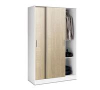 Armoire placard de rangement DEKO de 2 portes coulissantes - longueur 122 x profondeur 56 x hauteur 200 cm
