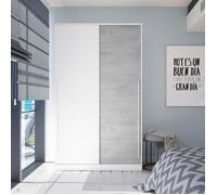 Armoire placard meuble de rangement 2 portes coulissantes en bois Hauteur200 x Longueur120 cm x Profondeur50 cm