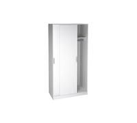 Armoire placard / meuble de rangement coloris blanc - Longueur 100 x Hauteur 200 x Profondeur 50 cm
