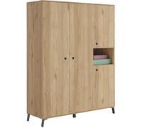 Armoire placard - meuble de rangement coloris chêne doré - Hauteur 200 x Longueur 150 x Profondeur 55 cm