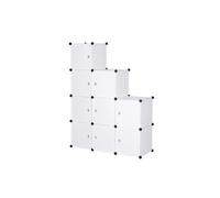 Armoire plastique.Penderie pour le stockage de vêtements/accessoires/livres. Etagère de Rangement WOLTU DIY.9 cubes.Blanc
