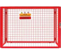 Armoire pliable en acier pour bouteilles de gaz, de la marque KuKoo, pouvant contenir 4 bouteilles de 19 kg, de couleur rouge