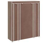 Armoire pliante portable avec compartiments et tringle à vêtements