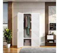 Armoire pliante - Rangement pour vêtements - Meuble de rangement pour vêtements - Montage facile - 136x69x50 cm - Blanc