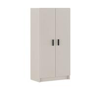 Armoire polyvalente avec 2 portes coloris beige - Longueur 60 x profondeur 34,40 x hauteur 180 cm