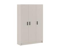 Armoire polyvalente avec 3 portes coloris beige - Longueur 108 x profondeur 34,40 x hauteur 180 cm