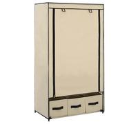 vidaXL Garde-robe en tissu crème 87 x 49 x 159 cm