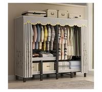 Armoire portable robuste avec housse, portant à vêtements autonome pour chambre à coucher, porte-manteau avec tringle de suspension