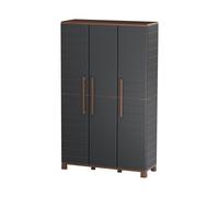 Armoire porte-balai Anthracite 3 Etagères réglables Art Plast