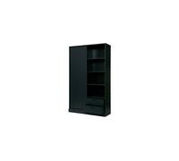 Armoire porte coulissante 120cm Pin Noir Mat MOVE