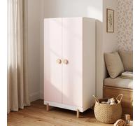 Armoire pour enfant "Vaarentaa", dimensions : 126 x 60 x 41 cm, couleur : blanc / rose pastel