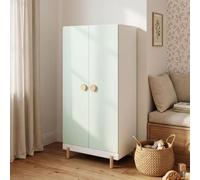 Armoire pour enfant "Vaarentaa", dimensions : 126 x 60 x 41 cm, couleur : blanc / vert menthe