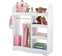 Armoire pour enfants ? Armoire pour chambre d'enfant ? Armoire | Garde-robe pour enfants avec espace de rangement ? Avec 3 crochets ? Avec 5 étagères ouvertes, portant à vêtements pour enfants pour ch