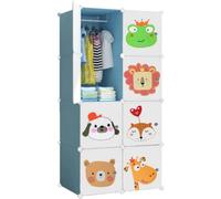 Armoire pour enfants, étagère modulaire, armoire pour enfants, organisateur modulaire, étagère de rangement pour la maison, 8 modules, 140x70 cm