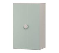 Armoire pour enfants 'Sandnes' avec 2 portes 123 x 60 x 40 cm blanc/vert menthe