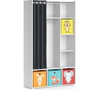 Armoire pour enfants Vicco Luigi Blanc 105.8x178.1cm Avec boîtes pliantes (multicolores), Model 40719