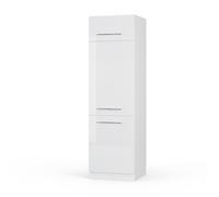 Armoire pour frigo Fame-Line, 60cm, Blanc Haute brillance/Blanc, Vicco 33531
