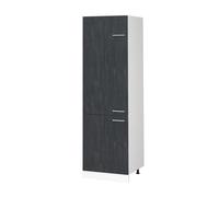 Armoire pour frigo R-Line, 60cm, Béton noir/Blanc, Vicco 47465