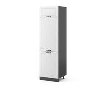 Armoire pour frigo R-Line, 60cm, Blanc campagne/Anthracite, Vicco 36588