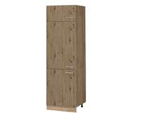 Armoire pour frigo R-Line, 60cm, Chêne Artisan/Chêne de force doré, Vicco 49141