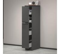- Armoire Quintino, meuble multifonctionnel, armoire de cuisine linéaire, étagère de réfrigération multifonctionnelle, 100% fabriqué en Italie, dimensions : 30 x 60 x 165 cm, couleur : anthracite et a