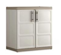 Armoire rangement basse XL - Sable/Beige