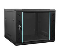 Armoire réseau - VIDAXL - 60 x 60 x 50 cm - Noir - Acier - Verre trempé