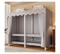 Armoire robuste avec housse, porte-vêtements pliable avec tringles de suspension, organiseur de vêtements en métal pour chambre à coucher