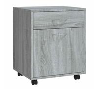 Armoire Roulante 45x38x54 cm, Bois d'Ingénierie, Sonoma | 1 Compartiment, 1 Tiroir, 2 Roulettes Verrouillables, Facile à Nettoyer, pour Bureau