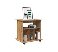 Armoire roulante chêne artisanal 60x45x60 cm bois d ingénierie
