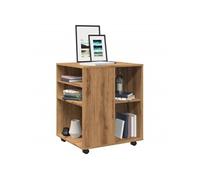 Armoire roulante chêne artisanal 60x53x72 cm bois d ingénierie