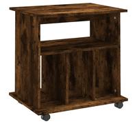 Armoire roulante Chêne fumé 60x45x60 cm Bois d'ingénierie