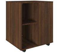 Armoire roulante Chêne marron 60x53x72 cm Bois d'ingénierie