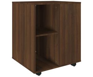 Armoire roulante Chêne marron 60x53x72 cm Bois d'ingénierie