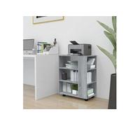 Armoire roulante Sonoma gris 60x35x75 cm Bois d ingénierie