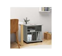vidaXL Armoire roulante Sonoma gris 60x45x60 cm Bois d'ingénierie826355 Gris G